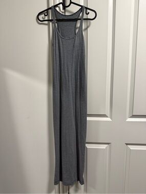 lululemon athletica Navy and White Striped Maxi Dress